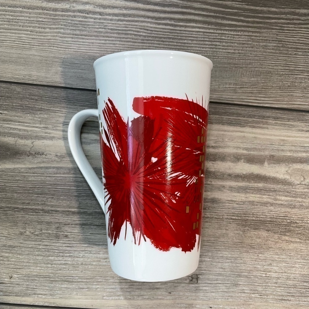 STARBUCKS MUG 2014 Tall Coffee Abstract 16 oz Glass Starbucks Cup - Picture 5 of 5